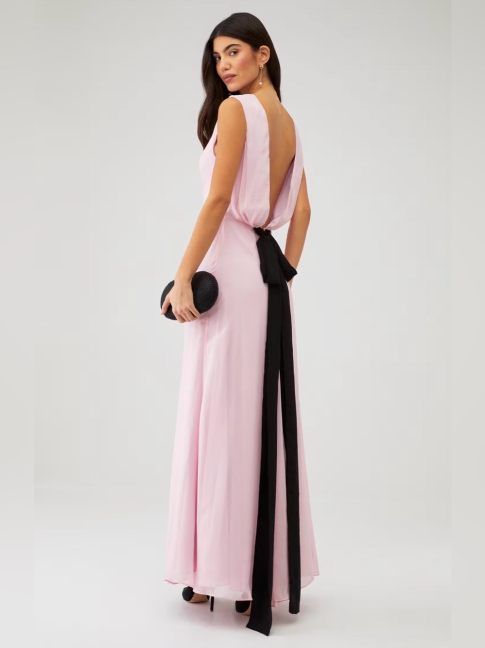 Être Aimé Women’s Daphne Gown in Pink & Black Size Large - Picture 1 of 7